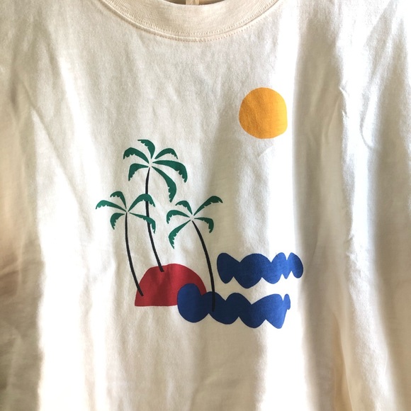MADEWELL beach graphic crop tee NWT - Picture 2 of 4